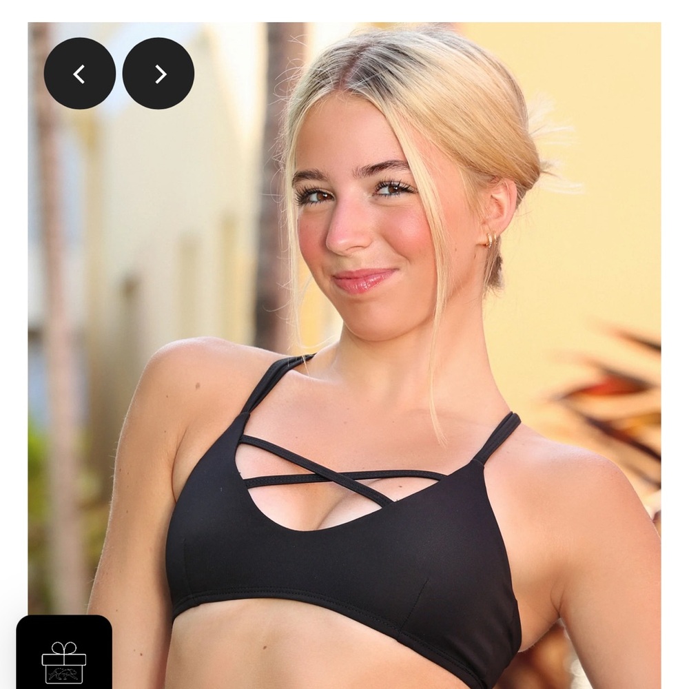 Black Strappy Tiger Friday Top